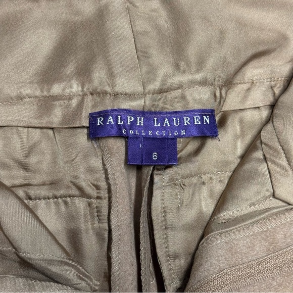 Ralph Lauren Collection baby camel wide leg slacks women's 6 high waisted - Picture 6 of 12